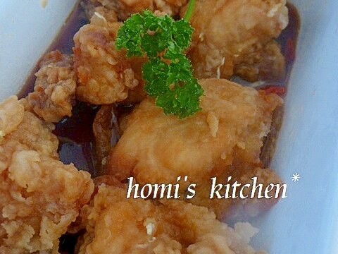 唐揚げアレンジ お酢と醤油で南蛮風 レシピ 作り方 By ほぉみぃ 楽天レシピ